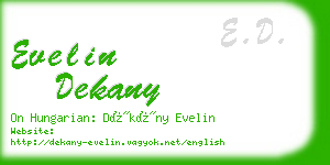evelin dekany business card